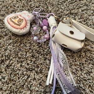 White and Purple Women's Accessory Set